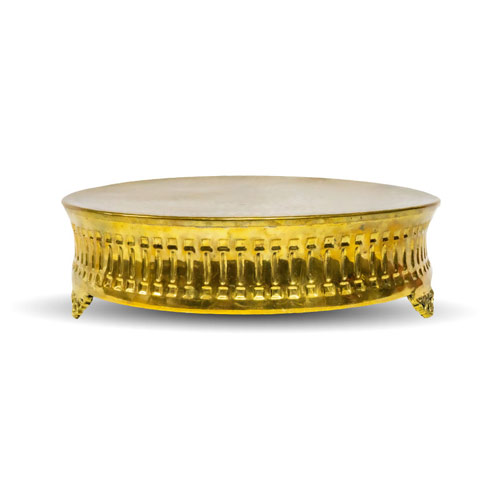 Round Gold Cake Stand Modern