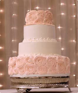 4 tier rosette cake